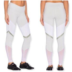 Alo Yoga Alosoft High-Waist Sheila Leggings Colorblock Grey/Green/White‎ Small
